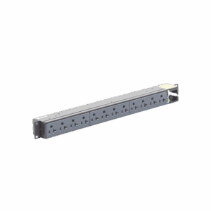 PDU Básico para Distribución de Energía, Enchufe de Entrada NEMA 5-15P, Con 12 Contactos NEMA 5-20R, Instalación Horizontal de 19in, 1UR, 15 Amp, 120 Vca