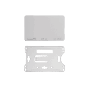 Kit de  Tag UHF tipo Tarjeta para lectoras de largo alcance 900 MHZ / EPC GEN 2 / ISO 18000 6C / No imprimible / Incluye porta tarjeta