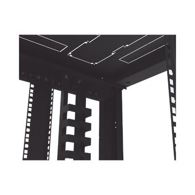Gabinete Profesional para Telecomunicaciones de 45UR, 1200 mm Profundidad, Incluye 2 Organizadores Verticales de 45 Unidades de Rack, Se envía el Gabinete Armado. - Image 5