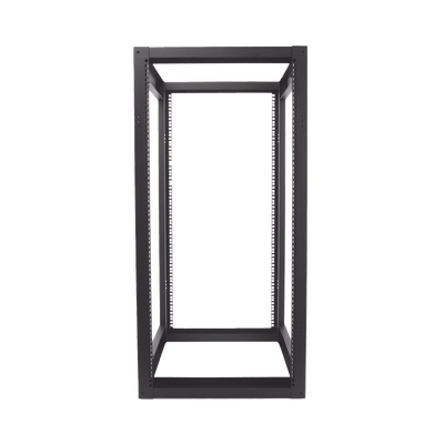 Rack Estándar 19" de 4 Postes, Acero, 24 Unidades, Profundidad Ajustable.