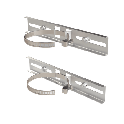 Montaje de Metal Galvanizado para Poste Universal para Gabinetes de Ancho Hasta 30 cm.