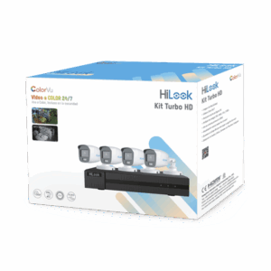 Kit TurboHD 1080p / DVR 4 Canales / 4 Cámaras Bala ColorVu con Micrófono Integrado / Fuente de Poder / Accesorios de Instalación