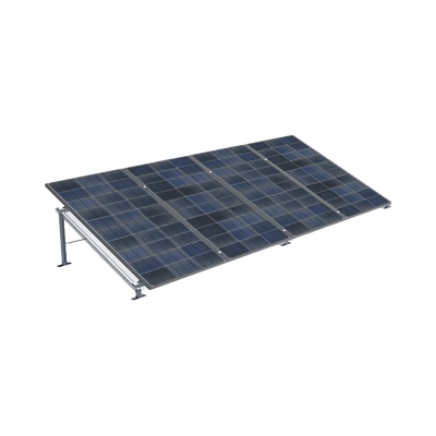 Montaje de piso de Alta Resistencia para Instalación de 4 Paneles Solares de hasta 1300 x 2400 mm (Revisar módulos compatibles)