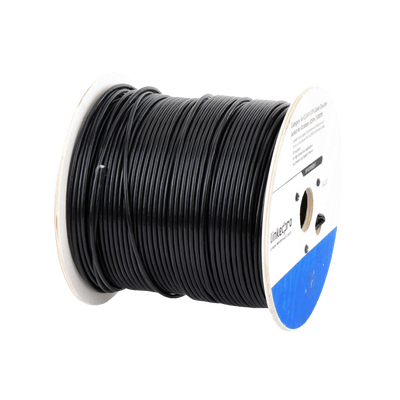 Bobina de cable de 305 m (1000 ft) Cat5e, Aleación de Cobre y Aluminio (CCA), color Negro, Uso Intemperie, Doble Forro - Image 2