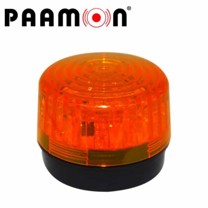 ESTROBO COLOR AMBAR PAAMON PAM-LED3 ULTRA POTENTE CON LEDS INDIVIDUALES/ ALÁMBRICO/ MATERIAL ABS DE ALTO IMPACTO/ DESTELLO 90xMIN / USO EN INTERIOR Y EXTERIOR / COMPATIBLE CON TODOS LOS SISTEMAS DE ALARMA