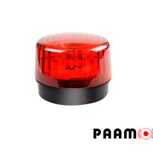 ESTROBO COLOR ROJO PAAMON PAM-LED2 ULTRA POTENTE CON LEDS INDIVIDUALES/ ALÁMBRICO/ MATERIAL ABS DE ALTO IMPACTO/ DESTELLO 90xMIN / USO EN INTERIOR Y EXTERIOR / COMPATIBLE CON TODOS LOS SISTEMAS DE ALARMA