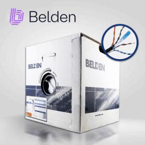 CABLE UTP CAT6+ BELDEN 2412 010A1000 / INTERIOR / NEGRO / 350MHZ / 4 PARES / 23 AWG / FORRO PVC / CMR / CERTIFICABLE / BOBINA EN CAJA / 1,000 PIES 305 METROS