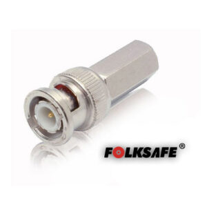 CONECTOR RG59 ENROSCAR, BNC MACHO HEXAGONAL FOLKSAFE, NO REQUIERE HERRAMIENTA ESPECIALIZADA PARA INSTALACIÓN, UTILIZAR CABLE COAXIAL RG59, MEDIDAS DEL CONECTOR 13.9 X 24.8 MM