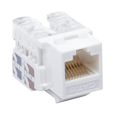 Módulo Jack Keystone Cat6 con terminación 110 (Punchdown) para faceplate - Color Blanco - Image 2