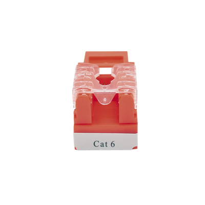 Módulo Jack Keystone Cat6 con terminación 110 (Punchdown) para faceplate - Color Rojo - Image 4