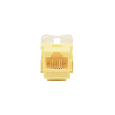 Módulo Jack Keystone Cat6 con terminación 110 (Punchdown) para faceplate - Color Amarillo - Image 2