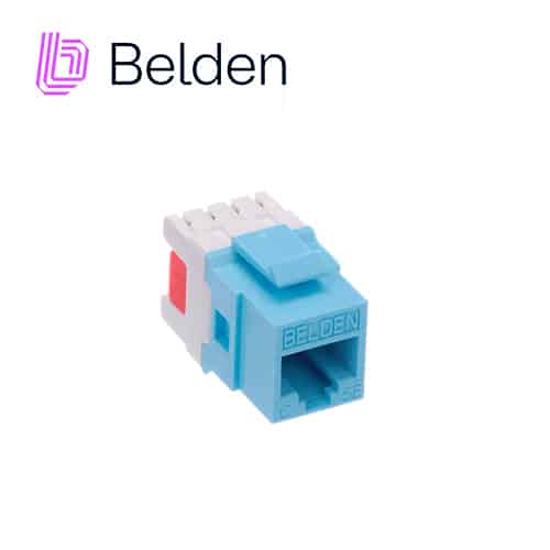 Conector modular Jack RJ45 Categoría 5e Belden AX101315 Azul Claro estilo KeyConnect