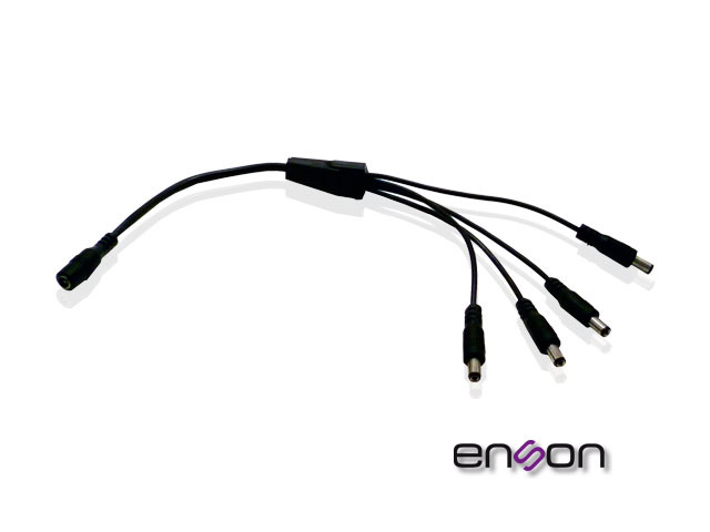 DISTRIBUIDOR TIPO PULPO ENSON ENS-DC14 DE 1 A 4 CANALES IDEAL PARA ALIMENTACION DE CAMARAS DE CCTV