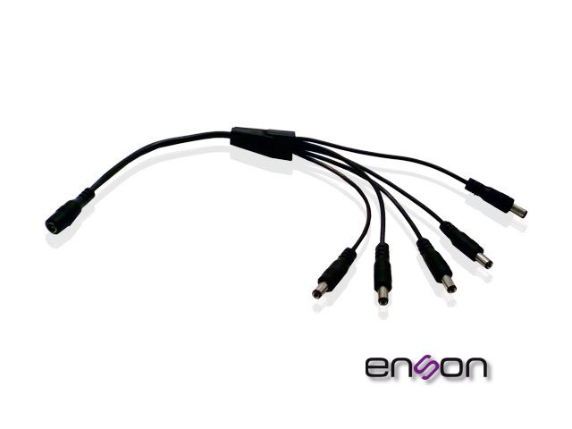 DISTRIBUIDOR TIPO PULPO ENSON ENS-DC15 DE 1 A 5 CANALES IDEAL PARA ALIMENTACION DE CAMARAS DE CCTV