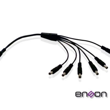 DISTRIBUIDOR TIPO PULPO ENSON ENS-DC16 DE 1 A 6 CANALES IDEAL PARA ALIMENTACION DE CAMARAS DE CCTV