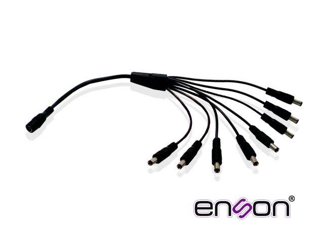 DISTRIBUIDOR TIPO PULPO ENSON ENS-DC18 DE 1 A 8 CANALES IDEAL PARA ALIMENTACION DE CAMARAS DE CCTV