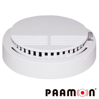 DETECTOR DE HUMO PAAMON PAM-SMK20 AUTONOMO CON SIRENA INTEGRADA  / MONTAJE EN TECHO O PARED / FÁCIL INSTALACIÓN / RANGO DE DETECCIÓN 25 MTS CUADRADOS/ ALIMENTACION POR MEDIO DE BATERIA (NO INCLUIDA)
