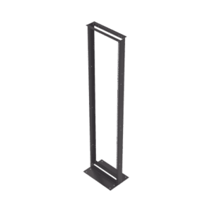 Rack de 2 Postes, Estándar 19", 45 Unidades, Fabricado en Acero, Base "L" para Anclar a Piso.