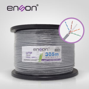 CABLE UTP CAT6 ENSON 13161G305 SERIE PRO-II CALIBE 23 AWG 100% COBRE DE ALTO RENDIMIENTO BOBINA DE 305 METROS FORRO PVC COLOR GRIS USO EXTERIOR RECOMENDADO PARA CCTV, VIDEO IP Y REDES BASE 10,100,1000