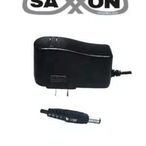 SAXXON PSU12015E - Fuente de Poder Regulada de 12 Vcc 1.5 Amperes/ Conector Macho/ Especial para Camaras de CCTV/ Usos Multiples/