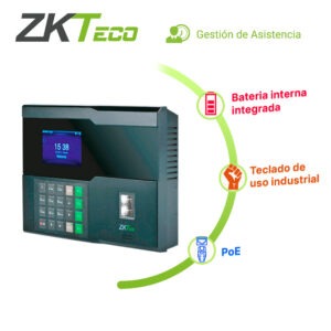 CONTROL DE ASISTENCIA CHECADOR ZKTECO IN05/ID ADMS BIOMETRICO SILKID 3000HUELLAS/10,000TARJETAS125KHZ/100,000REGISTROS TCPIP/POE /WIFI/RS232/BATERIA INTERNA **REQUIERE LICENCIA PARA BIOTIME PRO**