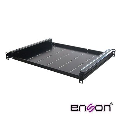 CHAROLA CORREDIZA ENSON ENS-RTM1 FIJACIÓN A CUATRO PUNTOS VENTILADA IDEAL PARA LA COLOCACIÓN DE TECLADOS EN SITE DE 1 UNIDAD DE RACK, COMPATIBLE CON GABINETES ENSON