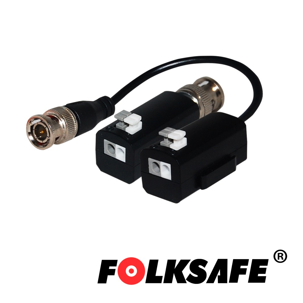 TRANSCEPTOR HD FOLKSAFE FS-HDP4101C TRANSMISOR/RECEPTOR DE VIDEO PASIVO 1CH TIPO PUSH-IN, DISTANCIA MÁXIMA DE 320MTS DE CABLEADO PARA VIDEO AHD 1.3MP, 180MTS 5MP AHD, COMPATIBLE CON TODAS LAS MARCAS DE CÁMARAS CON FORMATO HD-TVI / CVI / AHD / CVBS. 720P / 960P / 1080P / 3MP / 4MP / 5MP / 4K(CONSULTAR TABLA DE DISTANCIA DE TRANSMISIÓN). CUENTA CON PROTECCIÓN DE DESCARGAS DE 2KV EN ENTRADA/SALIDA DE VIDEO.
