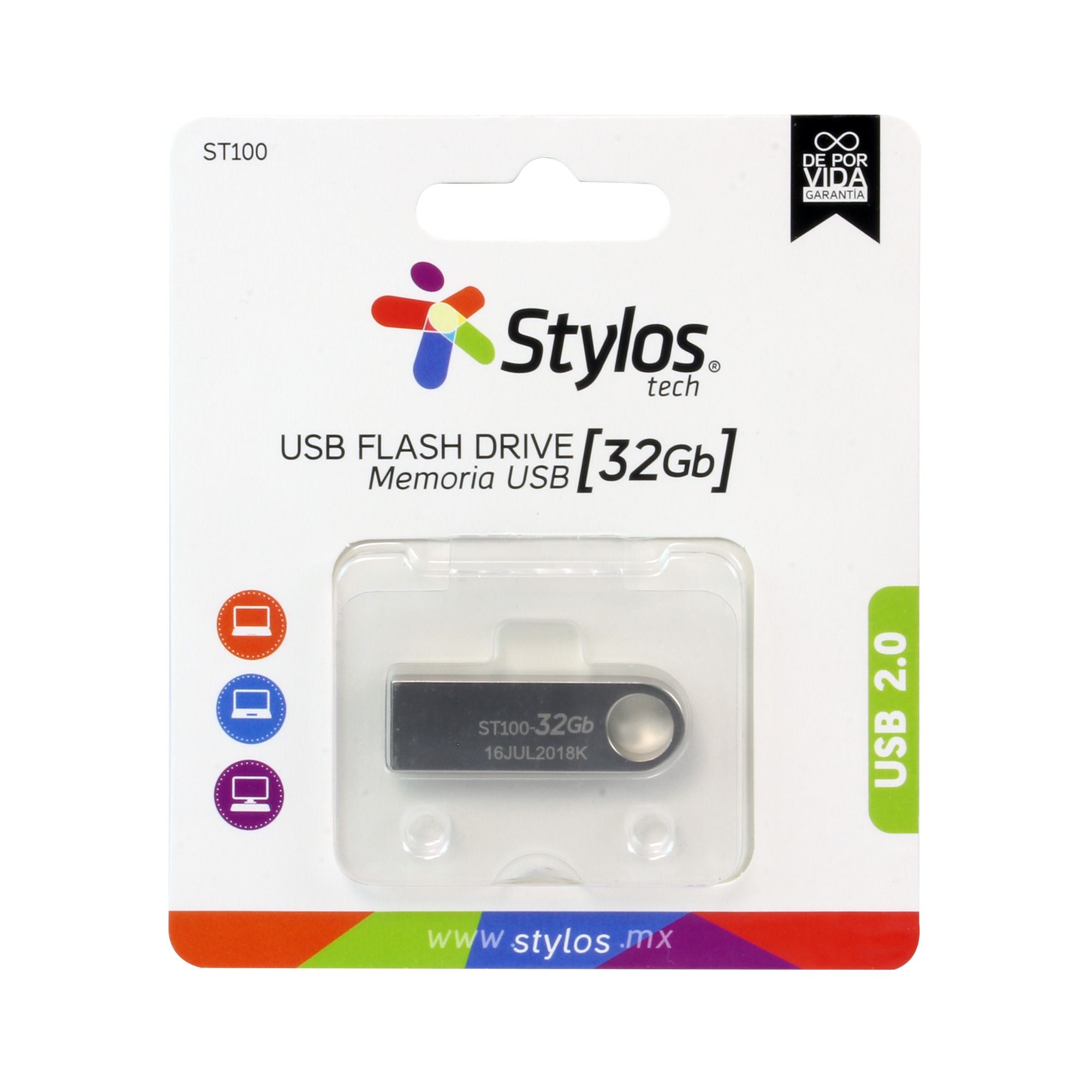 Memoria USB - Memoria USB 32GB Stylos. STMUSB3B -