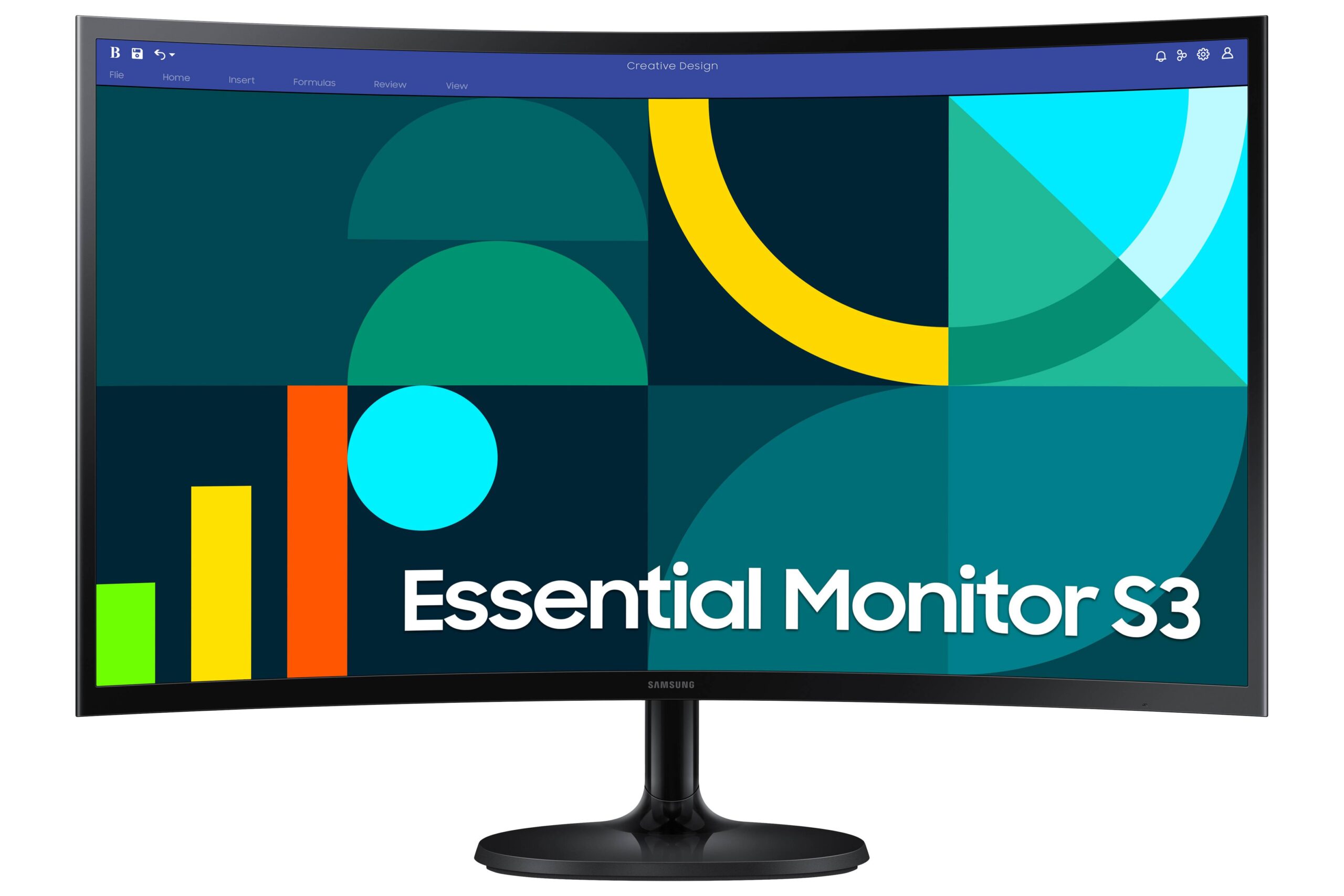 Monitores - Monitor Samsung 27 Pulgadas Essential - FHD, Curvatura 1800R, 75Hz, 4ms, color Negro, LS27D360GALXZX