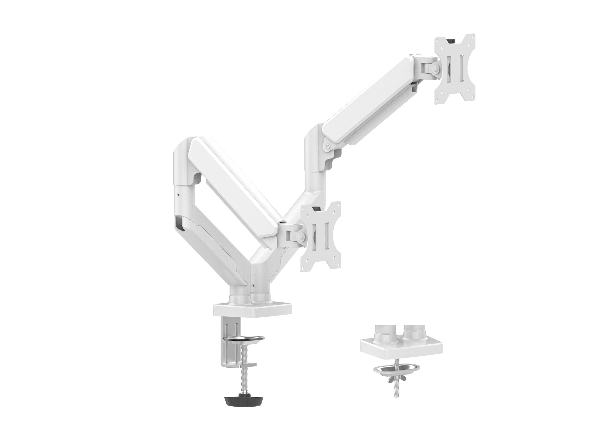Soportes para Monitores - Brazo Articulador Para Dos Monitores Naceb (NAa-0215) - Brazo Articulador Para Dos Monitores Na-0215 Blanco Dsa2102