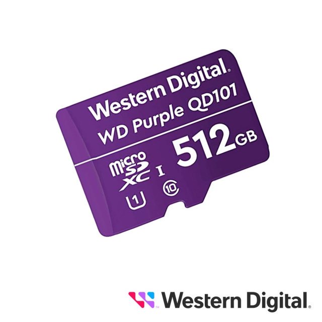 TARJETA MEMORIA MICRO SDXC WD PURPLE 512GB WDD0512G1P0C OPTIMIZADA PARA VIDEOVIGILANCIA ESPECIAL CAMARAS IP Y DVR MOVIL