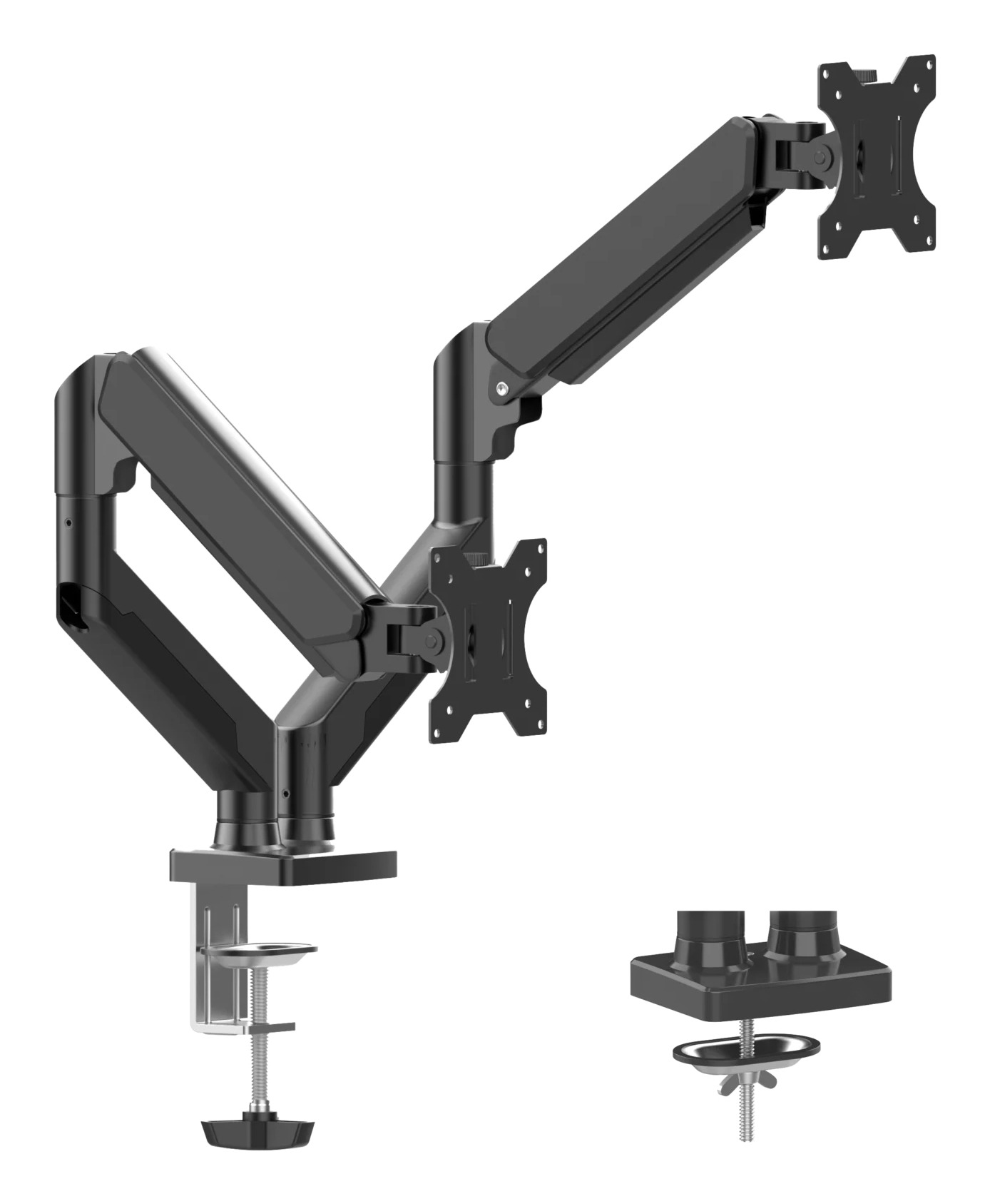 Soportes para Monitores - Brazo Articulador Para Dos Monitores Naceb (NA-0214) - Brazo Articulador Para Dos Monitores Na-0214 Negro Dsa2102