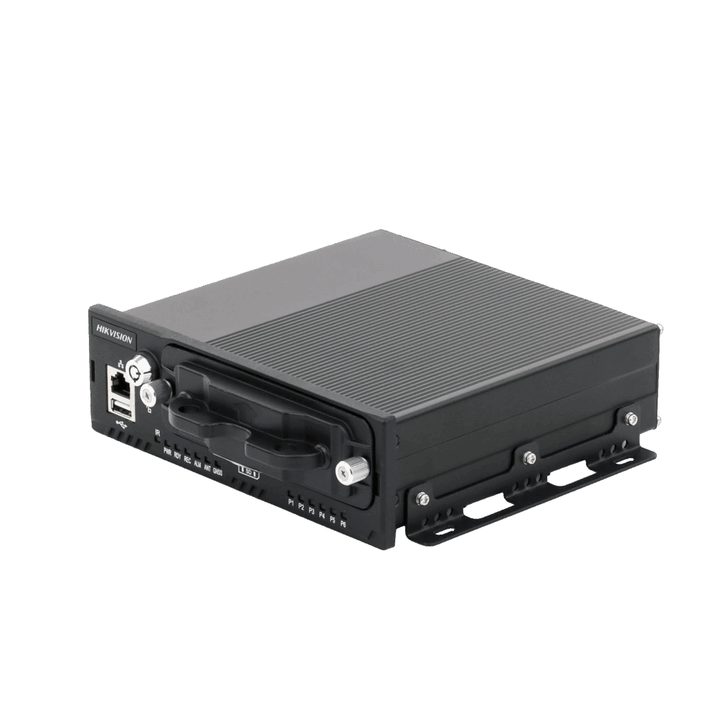 NVR Móvil de 4 Canales de 2 Megapixel / 4 PoE + 4 vía Switch Extendible / 2 Bahías de Disco Duro / Incluye Modulo GPS / conector RJ45