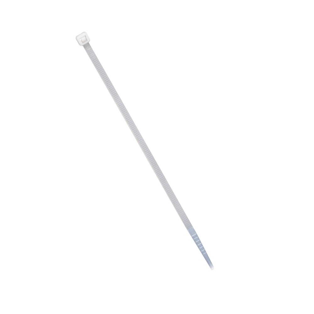 Cincho de plástico, Color Natural, 4.8 x 200 mm, Ideal para sujeción de cables (Bolsa con 100 piezas)