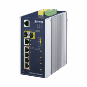 Switch Industrial Administrable 4 Puertos Gigabit c/Ultra PoE 802.3af/at, 2 Puertos SFP