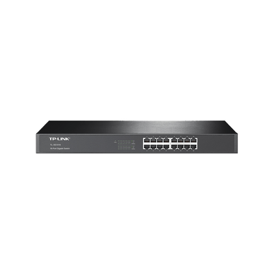 Switch Gigabit no administrable de 16 puertos 10/100/1000 Mbps para rack
