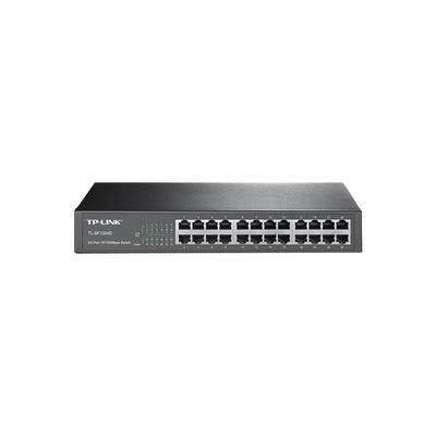 Switch no administrable de 24 puertos 10/100 Mbps para escritorio/rack