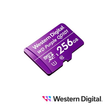 TARJETA MEMORIA MICRO SDXC WD PURPLE 256GB WDD0256G1P0C OPTIMIZADA PARA VIDEOVIGILANCIA ESPECIAL CAMARAS IP Y DVR MOVIL