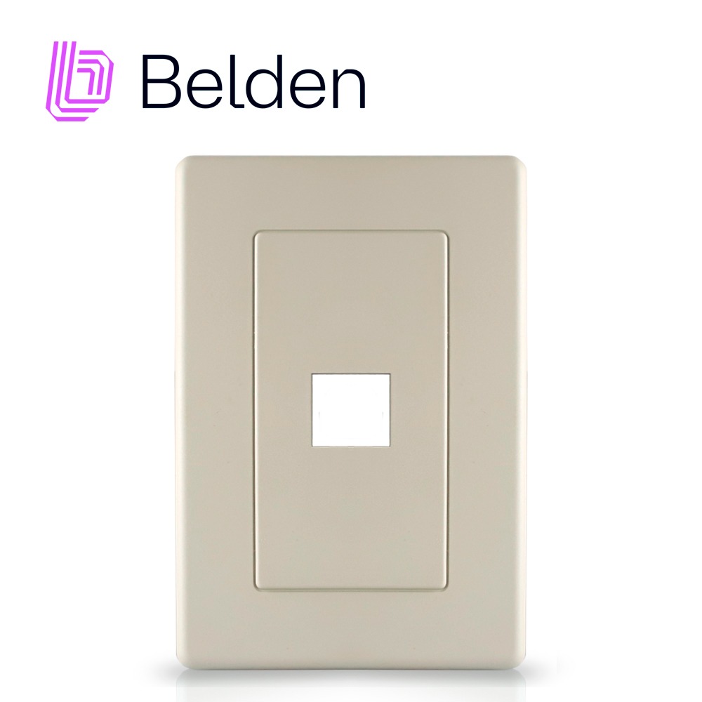PLACA DE PARED A0405255 BELDEN 1 PUERTO MDVO COLOR GRIS