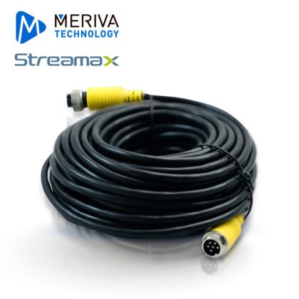 CABLE TIPO DIN DE AVIACIÓN 6 PINES SERIE ECO PARA DVRS MÓVILES MERIVA TECHNOLOGY MCBEIP15 15 METROS