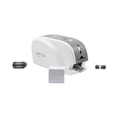 Kit Impresora de tarjetas PVC/ Una Cara /incluye: 2 x Ribbons, 100 Tarjetas PVC, Software, Kit Limpieza, Garantia 3 Años, Mascara de Seguridad UV - Image 3