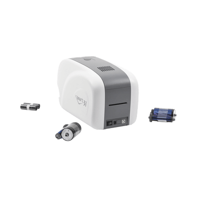 Kit Impresora de tarjetas PVC/ Una Cara /incluye: 2 x Ribbons, 100 Tarjetas PVC, Software, Kit Limpieza, Garantia 3 Años, Mascara de Seguridad UV - Image 4