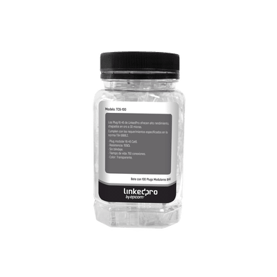 Bote con 100 Piezas de Plug Modular RJ45 Cat6 sin blindaje, chapado de oro a 30 micras para durabilidad extrema - Image 2