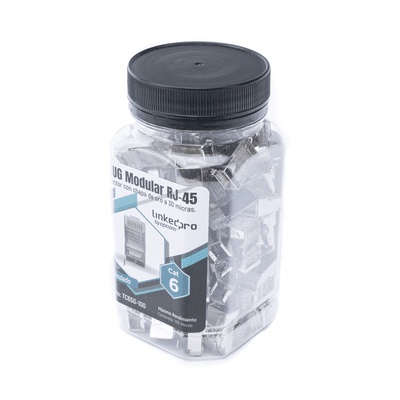 Bote con 100 Piezas de Plug Modular RJ45 Cat6 blindado con pin de tierra, chapado de oro a 30 micras para durabilidad extrema - Image 3