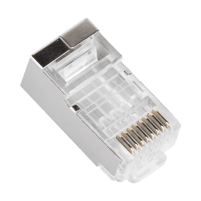 Bote con 100 Piezas de Plug Modular RJ45 Cat6 blindado, chapado de oro a 30 micras para durabilidad extrema SIN PIN DE TIERRA - Image 3