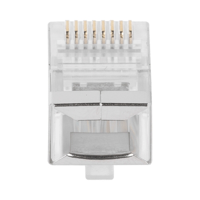 Bote con 100 Piezas de Plug Modular RJ45 Cat6 blindado, chapado de oro a 30 micras para durabilidad extrema SIN PIN DE TIERRA - Image 5