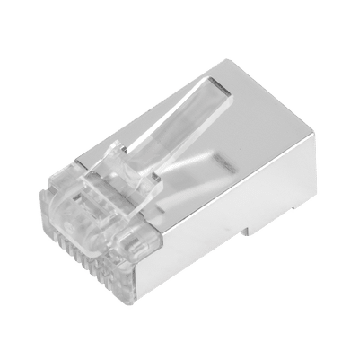 Bote con 100 Piezas de Plug Modular RJ45 Cat6 blindado, chapado de oro a 30 micras para durabilidad extrema SIN PIN DE TIERRA - Image 4