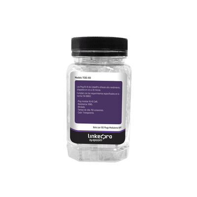 Bote con 100 Piezas de Plug Modular RJ45 Cat6 blindado, chapado de oro a 30 micras para durabilidad extrema SIN PIN DE TIERRA - Image 2