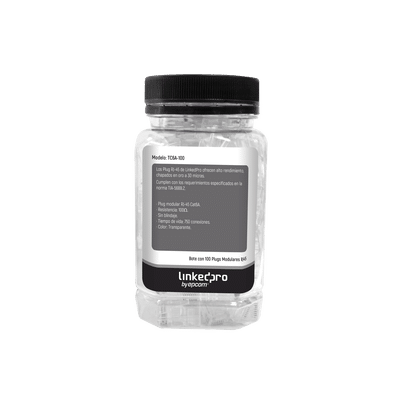 Bote con 100 Piezas de Plug Modular RJ45 Cat6A chapado de oro a 30 micras para durabilidad extrema - Image 2