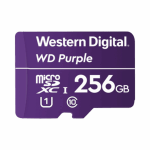 Memoria microSD de 256 GB PURPLE, Especializada Para Videovigilancia, 10 VECES MAYOR DURACIÓN, 3 AÑOS DE GARANTIA